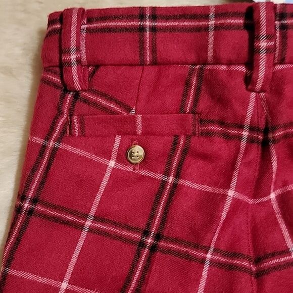 JANIE AND JACK RED PLAID WOOL PANTS, SIZE 6-12 MONTHS, NEW! - Picture 5 of 12